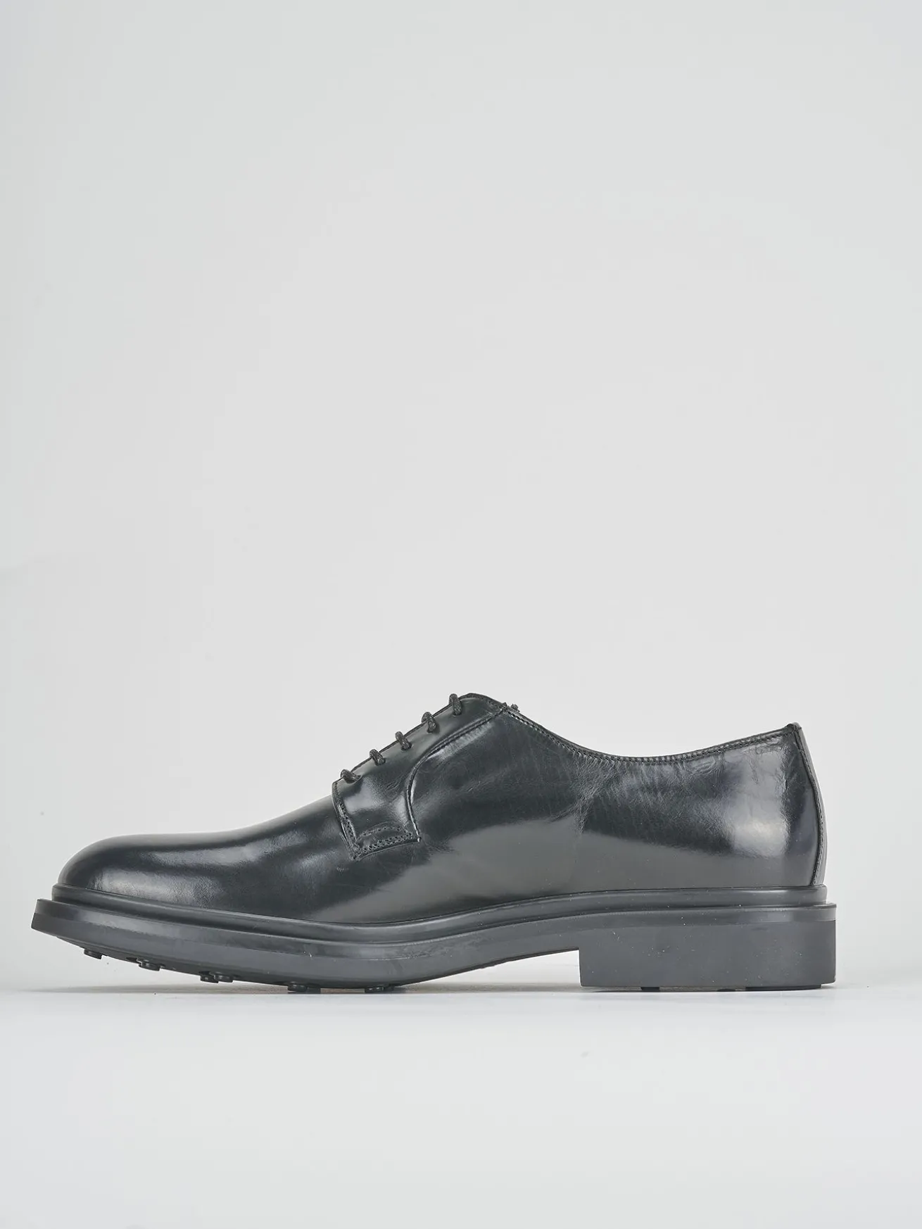 Stringate pelle nero