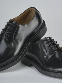 Stringate pelle nero