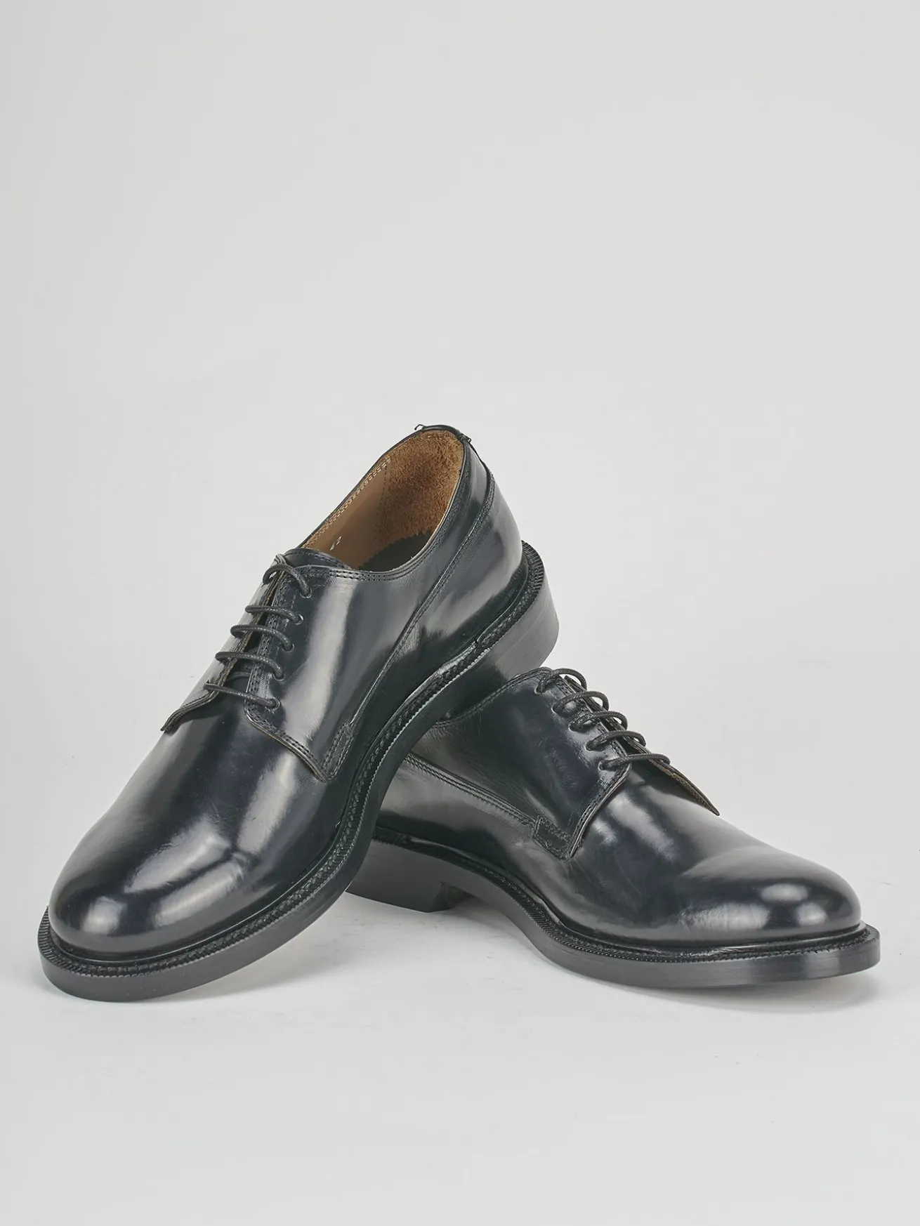 Stringate pelle nero