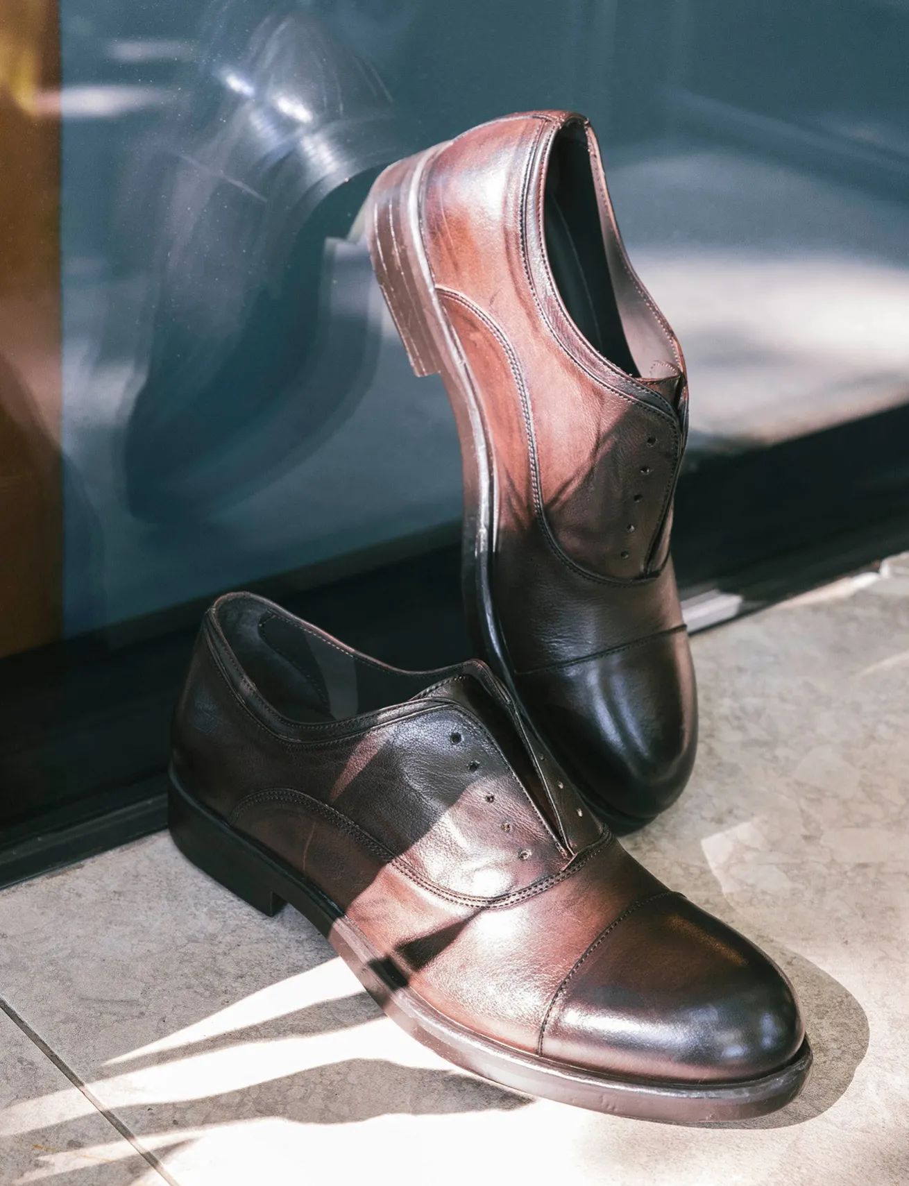 Stringate pelle testa