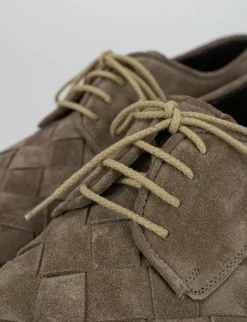 Stringate tacco 1cm camoscio grigio