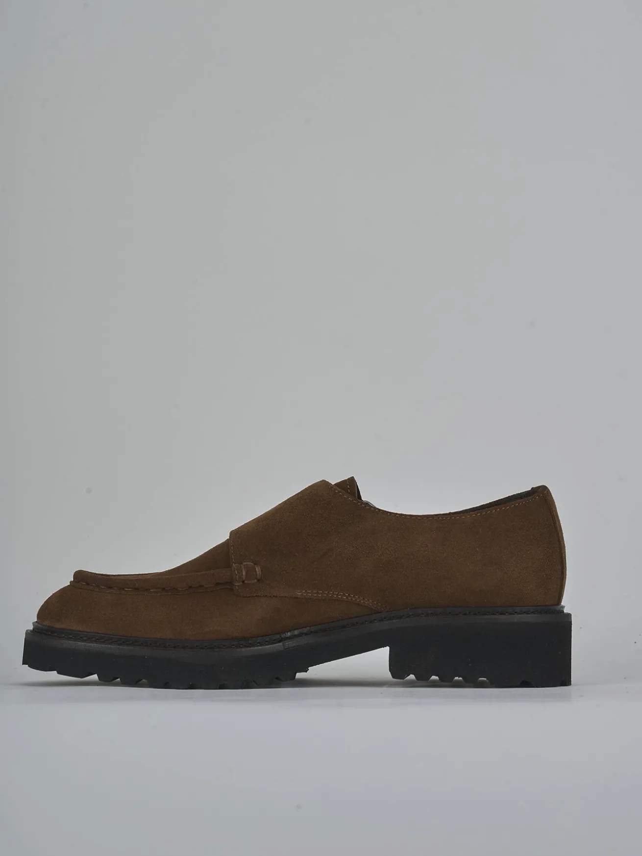 Stringate tacco 2cm camoscio marrone