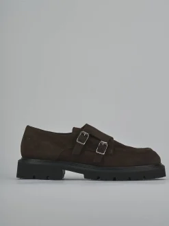 Stringate tacco 3cm camoscio testa