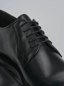 Stringate tacco 1cm pelle nero