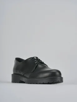 Stringate tacco 2cm pelle nero