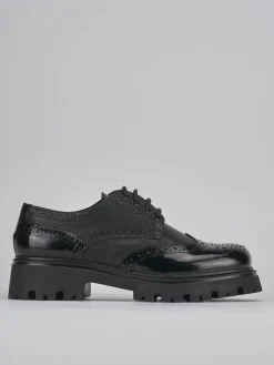 Stringate tacco 2cm pelle nero