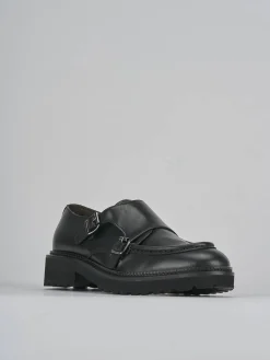 Stringate tacco 3cm pelle nero