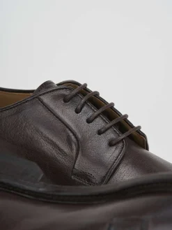 Stringate tacco 1cm pelle testa