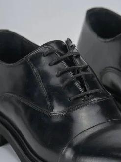 Stringate tacco 2cm pelle nero