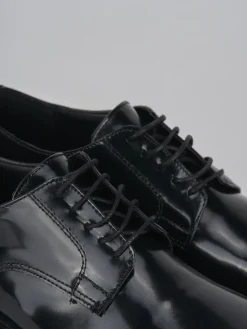 Stringate tacco 2cm pelle nero