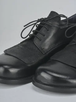 Stringate tacco 1cm pelle nero