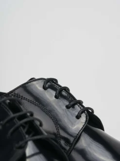 Stringate tacco 1cm pelle nero