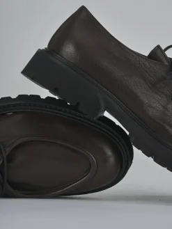 Stringate tacco 3cm pelle testa