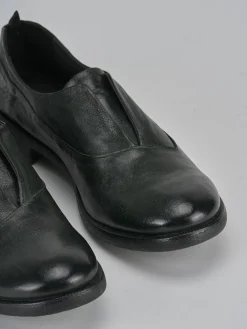 Stringate tacco 1cm pelle verde