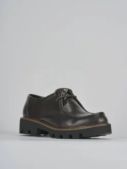 Stringate tacco 1cm pelle testa