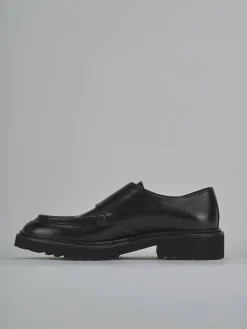 Stringate tacco 2cm pelle nero