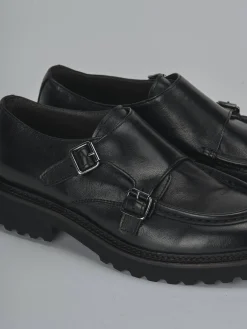 Stringate tacco 2cm pelle nero