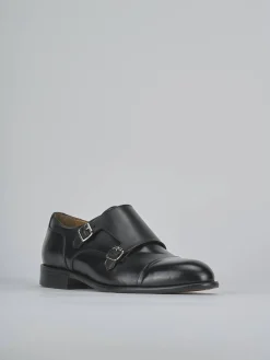 Stringate tacco 1cm pelle nero