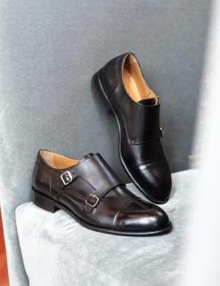 Stringate tacco 1cm pelle nero