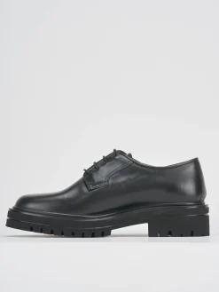 Stringate tacco 2cm pelle nero