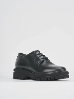 Stringate tacco 2cm pelle nero