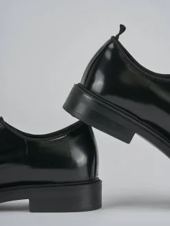 Stringate tacco 2cm pelle nero