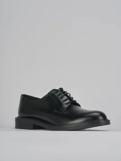 Stringate tacco 1cm pelle nero