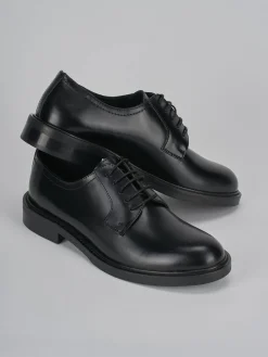 Stringate tacco 1cm pelle nero