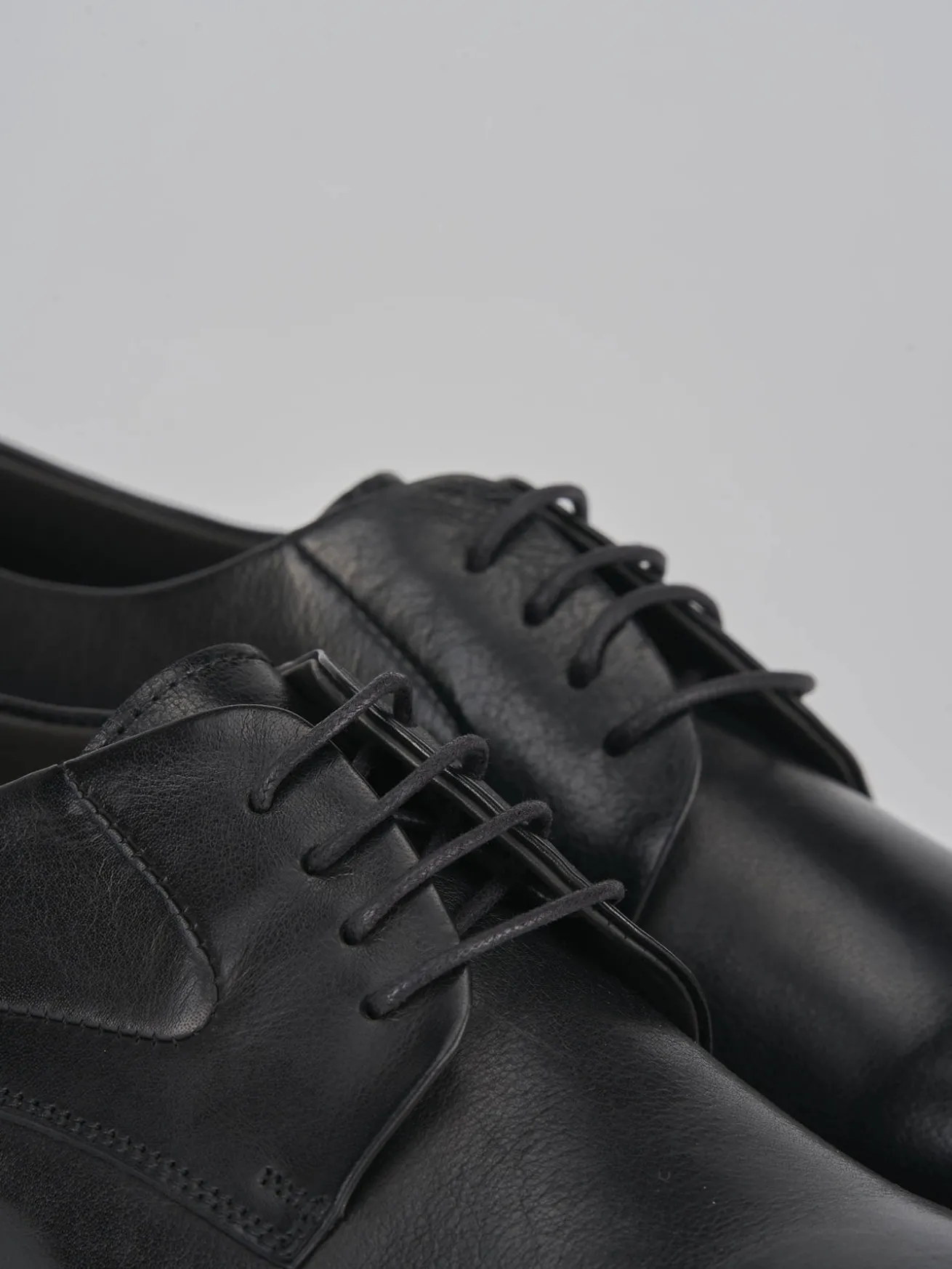 Stringate tacco 2cm pelle nero