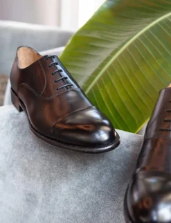 Stringate tacco 1cm pelle nero