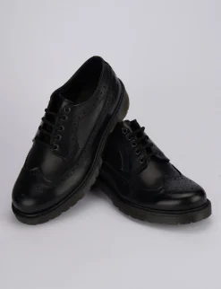 Stringate tacco 1cm pelle nero