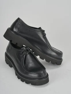 Stringate tacco 1cm pelle nero