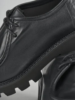 Stringate tacco 1cm pelle nero