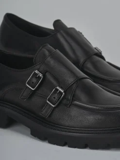 Stringate tacco 3cm pelle nero