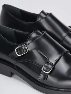 Stringate tacco 2cm pelle nero