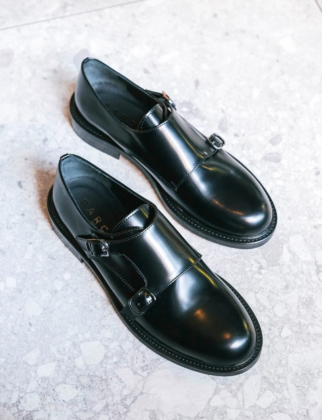 Stringate tacco 2cm pelle nero