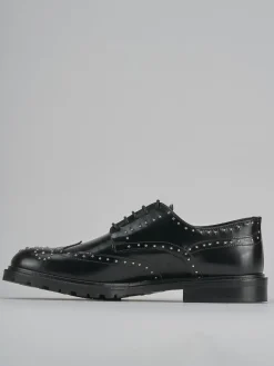 Stringate tacco 2cm pelle nero