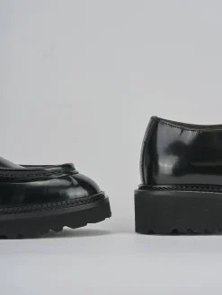 Stringate tacco 3cm pelle nero