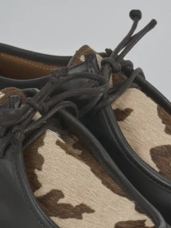 Stringate tacco 2cm pelle testa