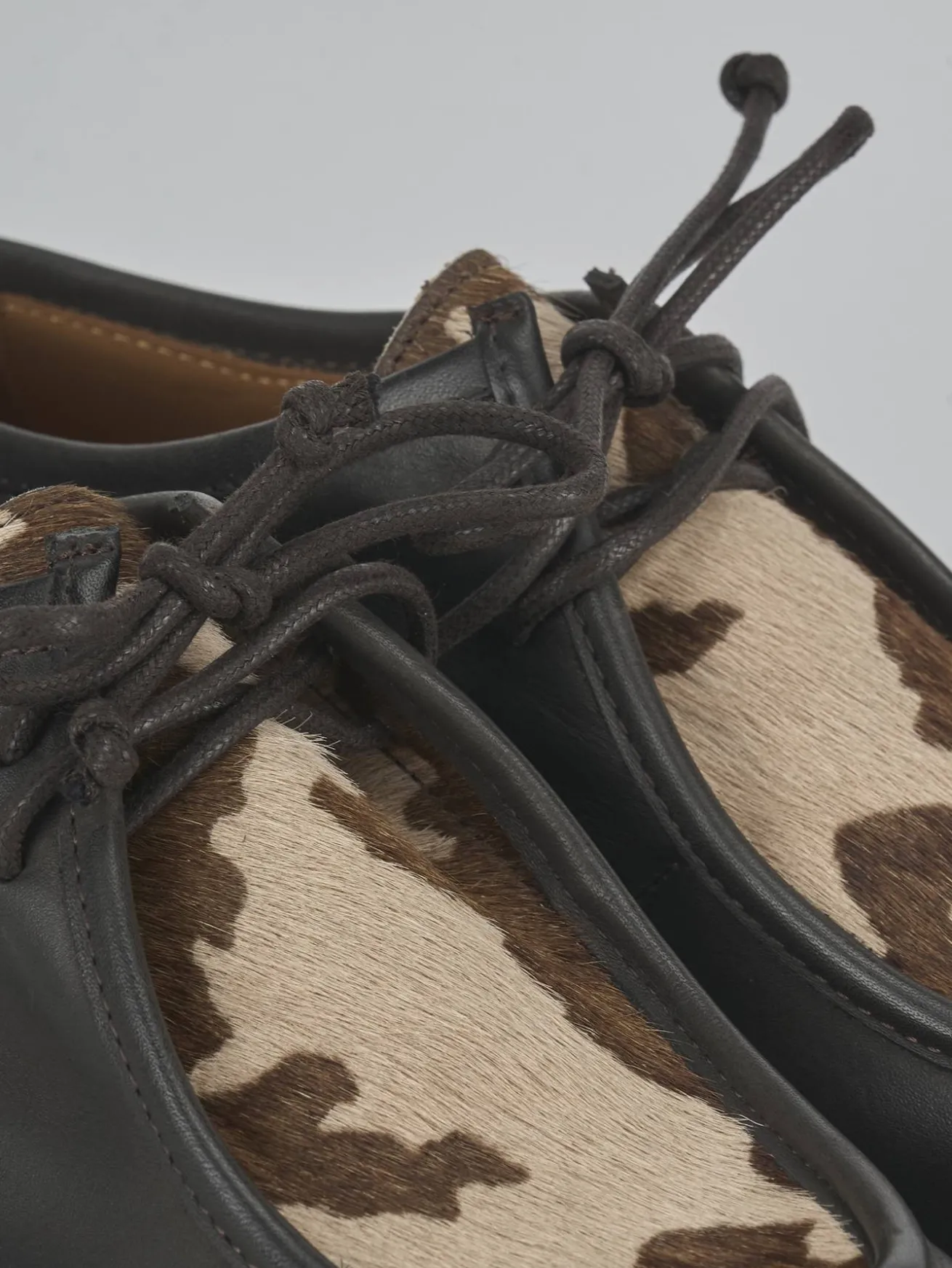 Stringate tacco 2cm pelle testa