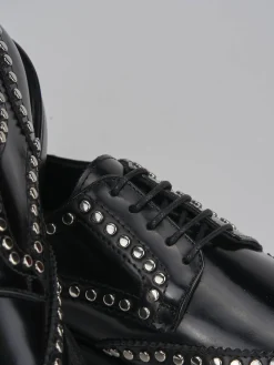 Stringate tacco 1cm pelle nero