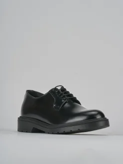 Stringate tacco 2cm pelle nero