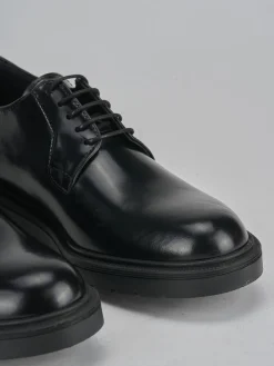 Stringate tacco 2cm pelle nero