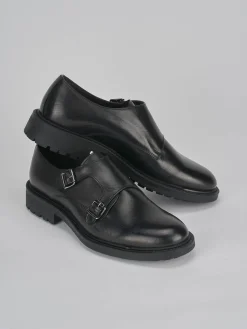 Stringate tacco 2cm pelle nero