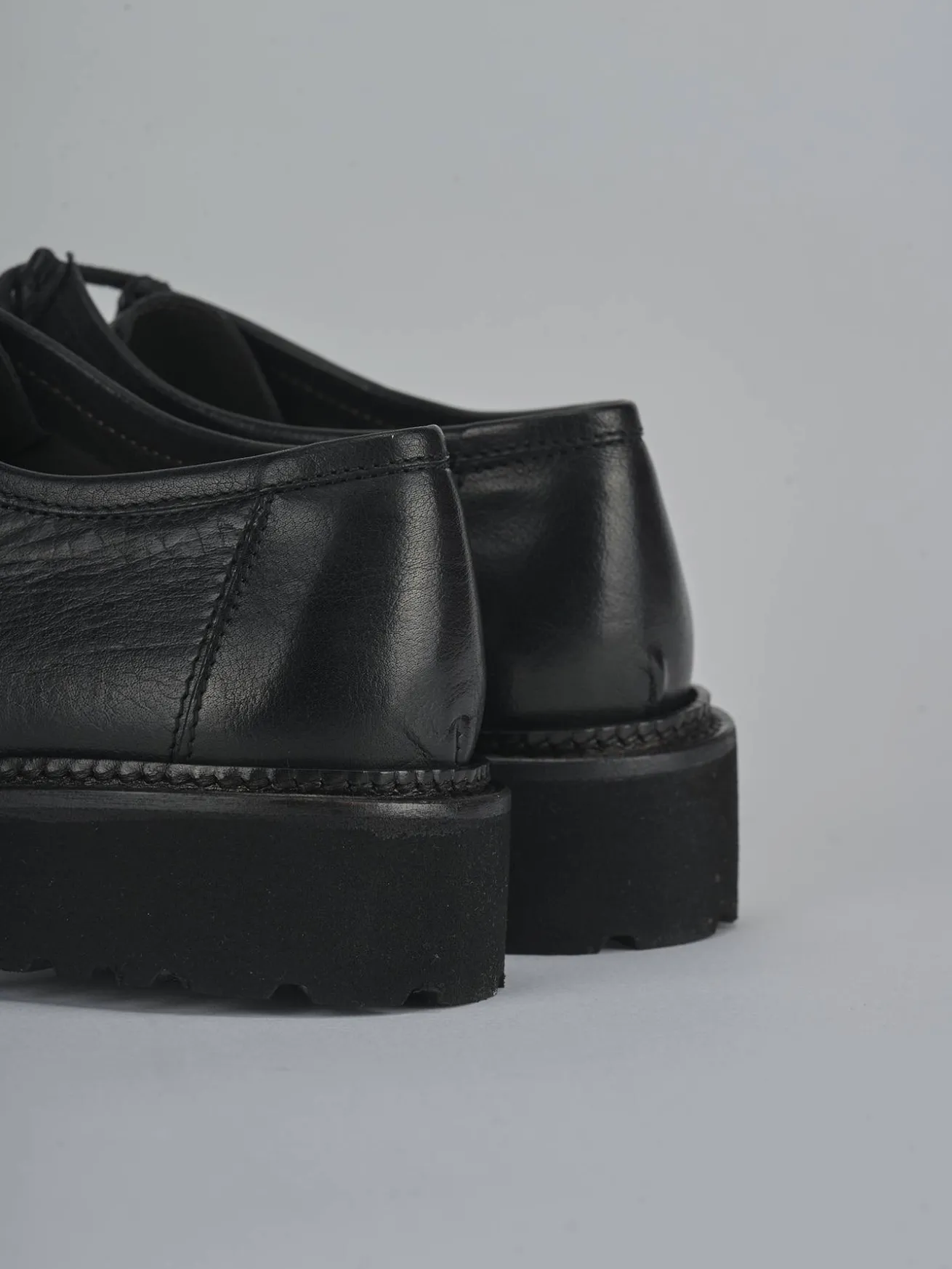 Stringate tacco 2cm pelle nero