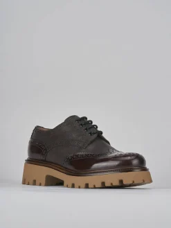 Stringate tacco 2cm pelle testa