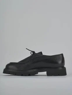 Stringate tacco 3cm pelle nero