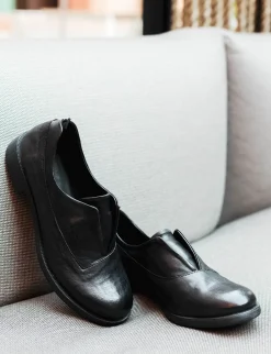 Stringate tacco 1cm pelle nero