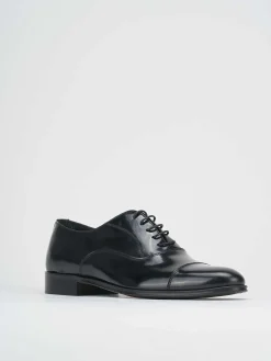 Stringate tacco 1cm pelle nero