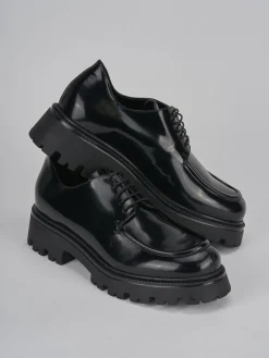 Stringate tacco 2cm pelle nero